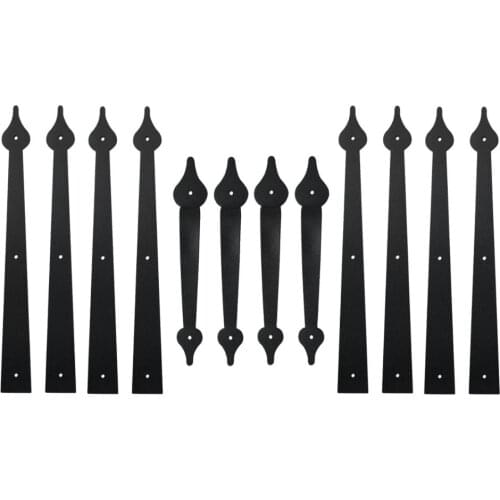 Original Gifsin 4 Handles 8 Hinges Sliding Barn Door Hardware Kit Garage Handle Hinge better than Decorative Hinge