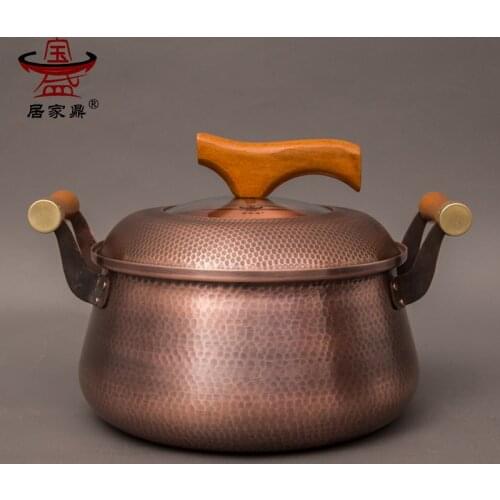 Thickened pure copper boiler stew soup porridge pot household electromagnetic furnace hot pot chafingdish noodle milk pan