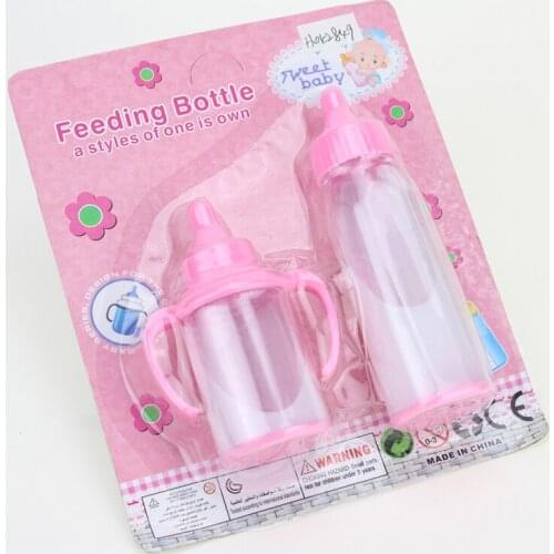 Reborn Baby Doll Accessories Pink Plastic Pacifier Magic Feeding Bottle PP Soother Kids Toys for Dolls Silicone lol Kaydora
