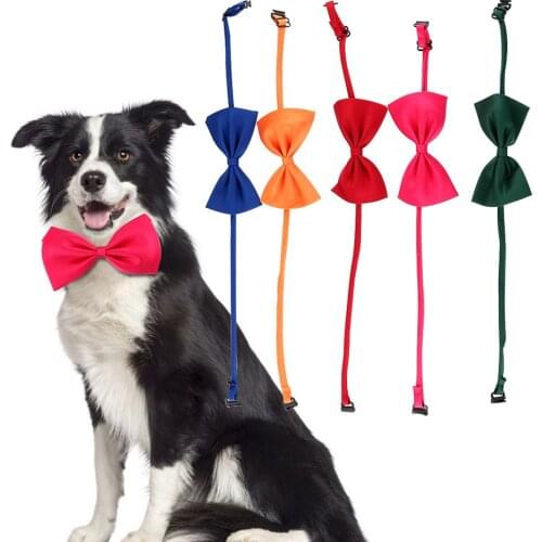 Puppy Pets Neck Tie Adjustable Neck Strap Pet Cat Dog Collar Bow Tie Cat Dog Grooming Accessories Necktie Clothes