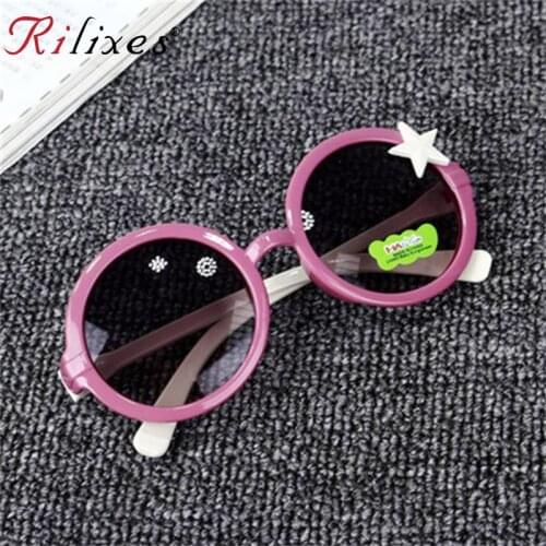 RILIXES Baby Boys Girls Kids Sunglasses Vintage Round Sun Glasses UV 400 Children Sunglass Oculos De Sol lunette de soleil