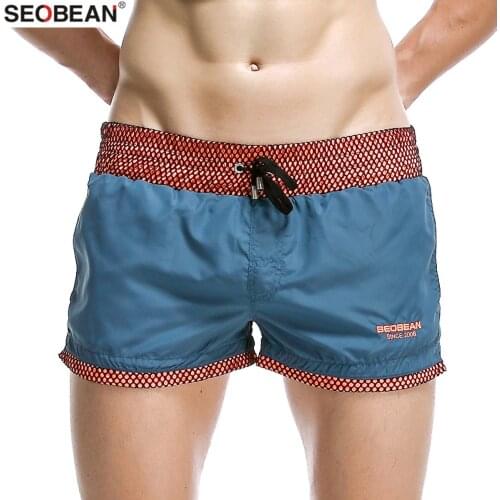 SEOBEAN Brand Mens Beach Shorts Breathable Quick Dry Nylon Fabric Board Shorts Men Short Style Sweatpants