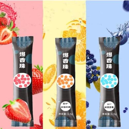 200ps Cigarette Pops Fruit Menthol Capsule powerful Mint beads flavor Explosion Blast Ball For holder Filter Smoking Accessories