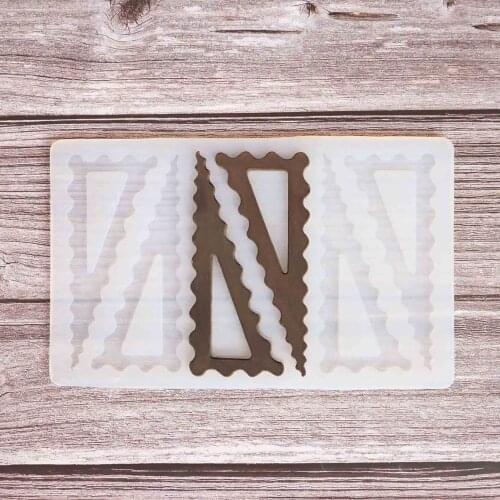 Wavy hollow triangle Shape Chocolate Stencil Cake Decorating Silicone Mold Transfer Sheet Baking Stencil Chablon