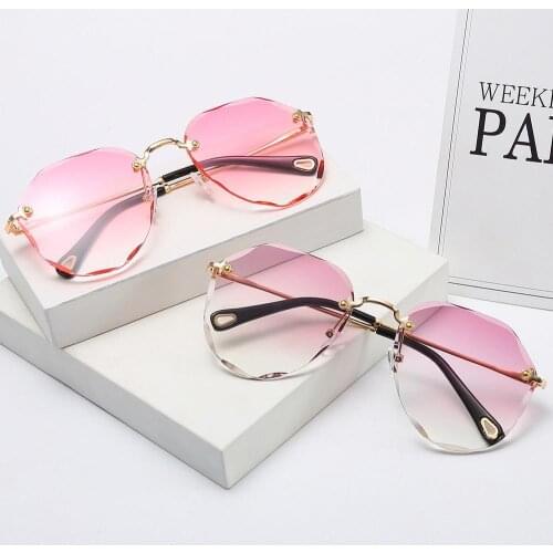 Sunglasses Women Luxury Cat eye Brand Design Mirror Rose New Gold Vintage Cateye Fashion sun glasses lady Eyewear UV400