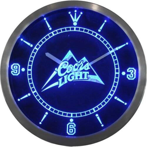 Nc0001 Coors Light Beer Bar Man Cave Neon Light Signs LED Clock