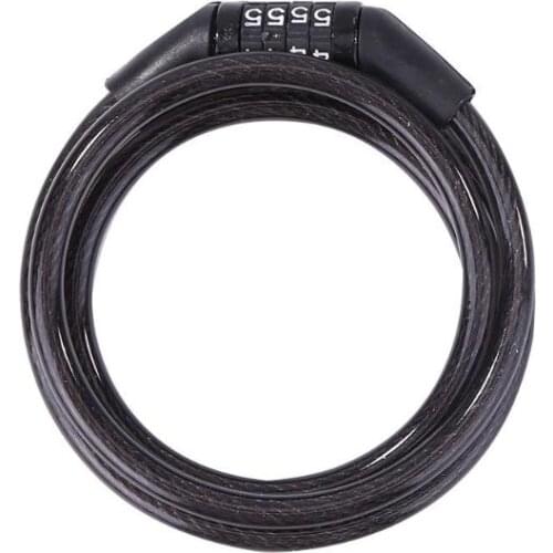 Durable Bicycle Lock Classic Delicate Texture 110cm Bicycle Chain Block Lock 4 Digit Code Combination Anti-theft Cable Lock