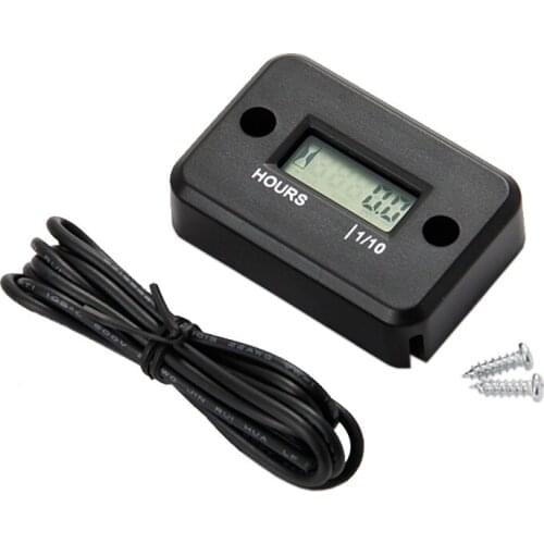 Waterproof Digital LCD Counter Hour Meter for Dirt Quad Bike ATV Motorcycle Snowmobile Jet Ski Boat Pit Bike Motorbike Marine
