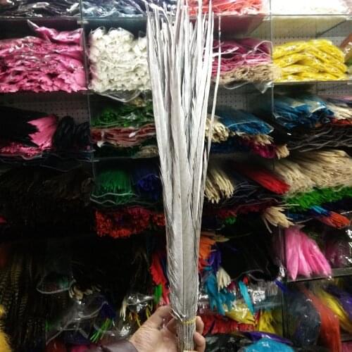 High Quantity 500 Pcs Pretty Silver Pheasants Feathers 18-20inch/45-50cm Stage Performances Wedding Decoration Accessories