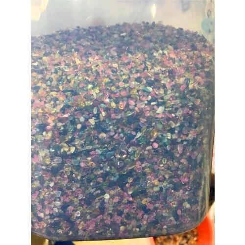 100 grams, natural color tourmaline granule crystal gravel fish tank decoration, DIY jewelry
