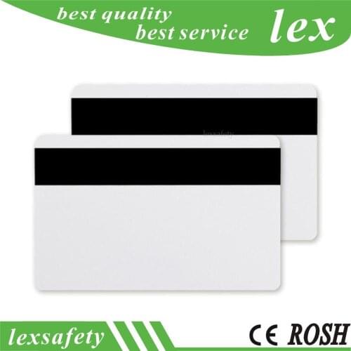 100 Pcs/Lot Free Shipping Blank White PVC Hico 1-3 Magnetic Stripe Plastic Card Printable For Thermal Sublimation Printer