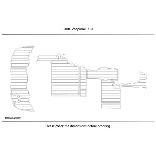 2004 CHAPARRAL 310 Cockpit Swim Platform Pads 1/4" 6mm EVA FAUX Teak Decking