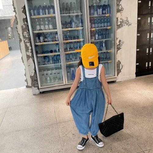 2021 Summer New Pants Children Loose For Girls 2-7 Years Old Jeans Tencel Girls Denim Wholesale