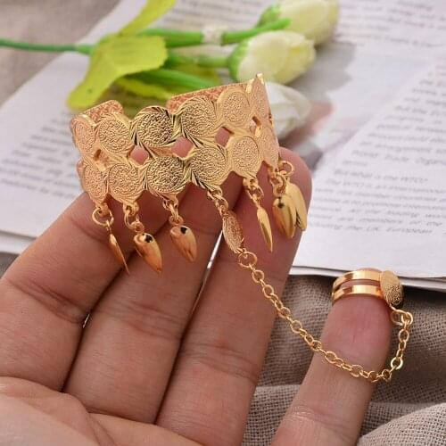 24K Baby Bangles Ethnic Gold Color Dubai Bangles Kids Bracelet Luxury Bracelet Dubai Bangles Child Jewelry Birthday Present