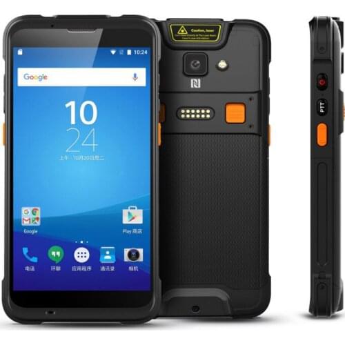 5.5 Inch Android Industrial Handheld Terminal PDA Qcta-Core CPU 1D 2D Barcode Scanner Secure PSAM Rugged PDA