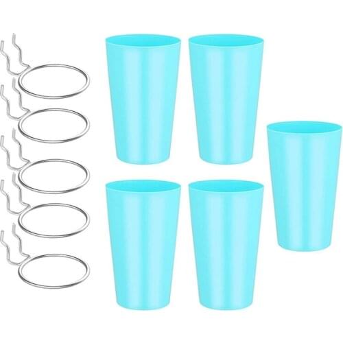 5 Sets Pegboard Hooks with Pegboard Cups Ring Style Pegboard Bins with Rings Pegboard Cup Holder Accessories
