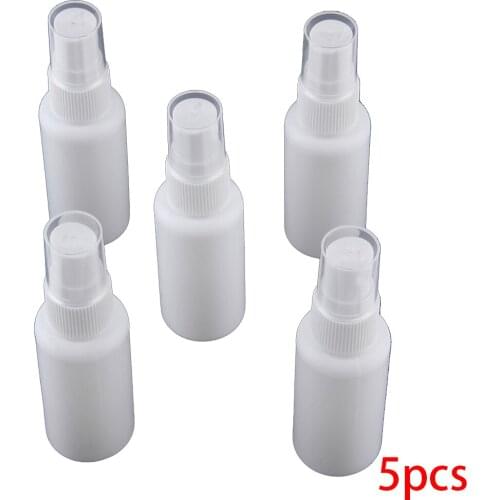 5PCS 30ml New Portable Travel Empty Spray Bottle Plastic Solid White Plastic Refillable Cosmetic Spray Bottles