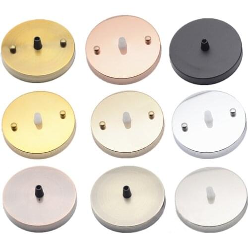 Dia120mm Ceiling Canopy Iron Wall Mounted Vintage Lamp Base White Black Gold Chrome Antique-Bronze Ceiling Rose Set Accessories