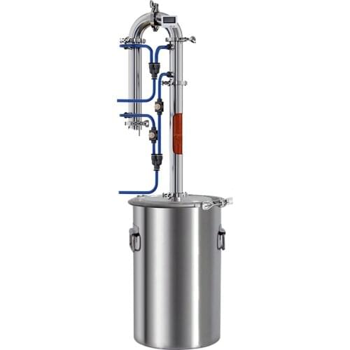 60L Home brewed distiller New Tubular Exchanger Distiller Moonlight Alcohol machine with copper net distillation tower