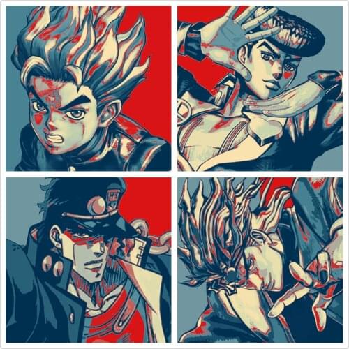 Canvas Poster HD Printed Painting JoJos Bizarre Adventure Japan Anime Pictures Modular For Living Room Home Decoration Wall Art