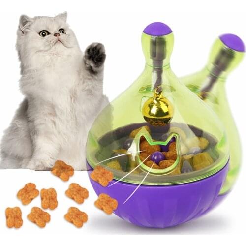 Interactive Dog Cat Food Treat Ball Bowl Toy Funny Pet Shaking Leakage Food Container Puppy Cat Slow Feed Pet Playing Toys