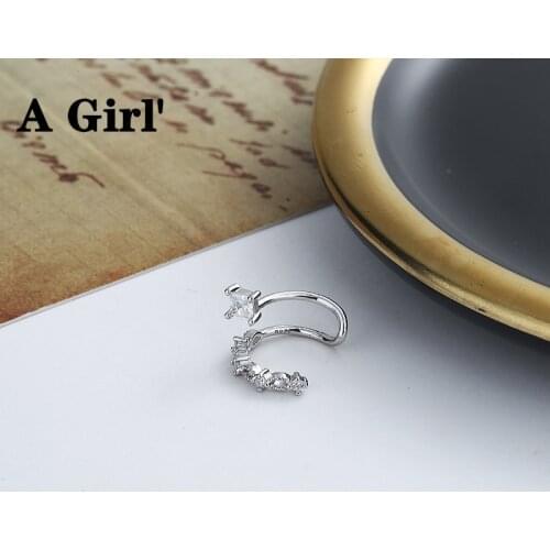 A Girl' 1 Piece Shiny Micro Zircon Flower Ear Clip Female Palace Style Retro Non-pierced Ear Bone Earrings