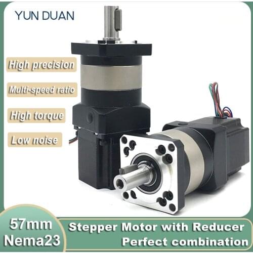 Nema23 57 Stepper Motor Planetary Gearbox Reducer Kits 57mm 2PH Stepping Motor 4A 1.5Nm Planetary Reducer Ratio 4 5 7 10