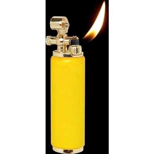 Creative sandalwood gas inflator LIGHTER. New fashion men and women general cylindrical grinding wheel straight fire cigarette