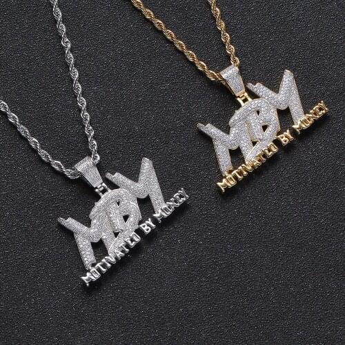 Brass Pendant Micro pave with CZ Bling Bling Mens Pendant Necklace Iced out Hip Hop Jewelry CN162