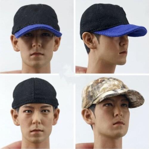 1/6 Scale Male Soldier head sculpture bigbang Korean star with Hat for 12 inch Action Figures Body