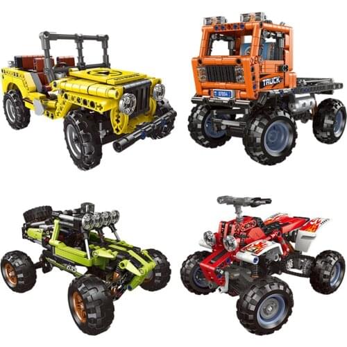 New XingBao High-tech Car Series 4 Styles Off-Road Vehicle Bench Motorcycle Convertible Tractor Building Blocks Bricks Juguetes