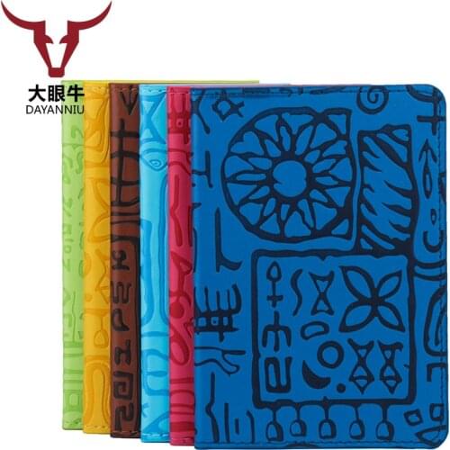 High Quality Women Passport Cover Egypt Mark Words Waterproof Scratch Card Holder PU Leather Travel Passport Holder