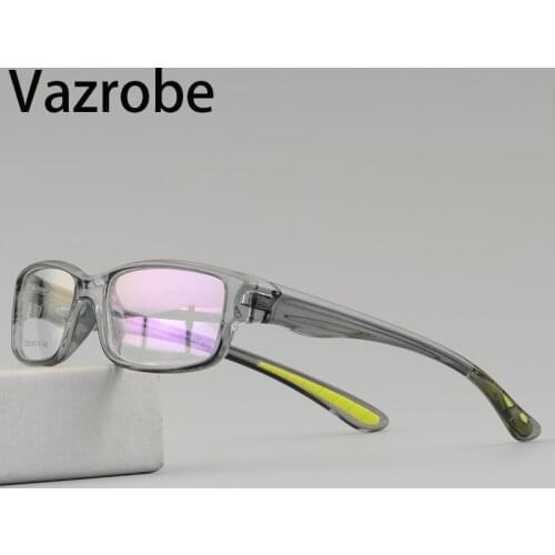 Vazrobe Sports Eyeglasses Frames Male Women Transparent Glasses MenTR90 Full Rim Ultralight Fashion Spectacles for Optical Lens