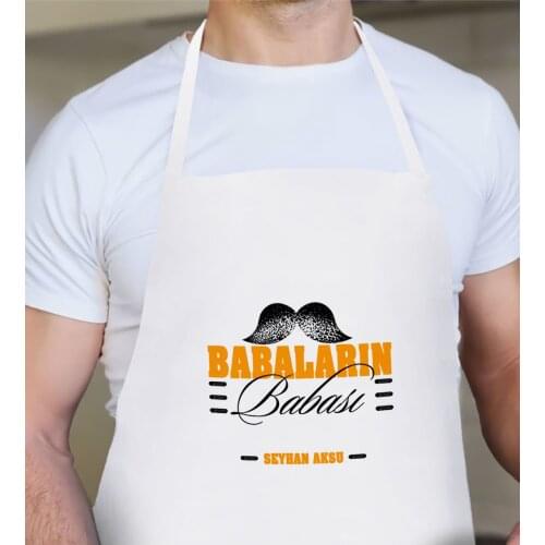 Personalized Babaların Father Design White Kitchen Önlüğü-2