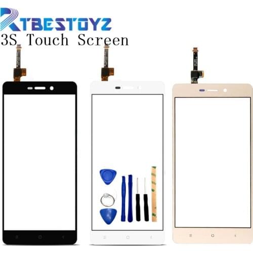 RTBESTOYZ Touch Screen Sensor Front Glass For Redmi 3 3s Touchscreen Digitizer lens Touch Panel Parts
