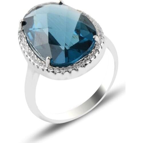 Silver 925 Sterling Zircon Stone Ring