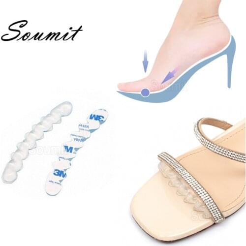 Silicone Non-Slip Forefoot Insoles Sticker for High Heels Flip Flop Sandals Women Anti Slip Self-Adhesive Foot Patch Inserts Pad