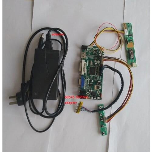 Universal compatible Controller Board driver kit for New with adapter VGA KIT LCD NT68676(HDMI+DVI+VGA) For 30pin panel screen