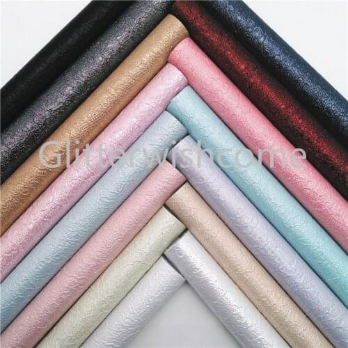 Glitterwishcome 21X29CM A4 Size Vinyl For Bows Lace Embossed Faux Fabric, Synthetic Faux Leather Sheets for Bows, GM608A