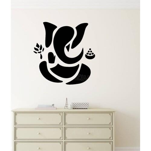 Abstract Ganesha Hindu Hinduism Vedas God Stickers Living Room Decoration Vinyl Wall Decal Bedroom Z656