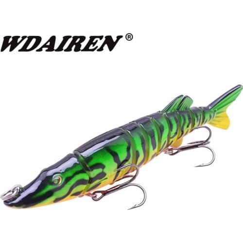 WDAIREN New Design 9 Sections Wobbler Fishing Lures 15.7cm 21.3g Swim Bait with 6# Hook Fishing Tackle 13 Colors Fishing Baits