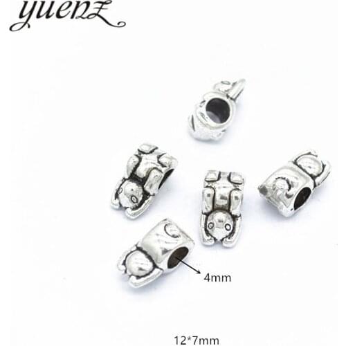 YuenZ 15pcs Antique Silver color Big Hole rabbit Beads Spacers Beads Fit European Charm Jewelry Accessories DIY Findings R185