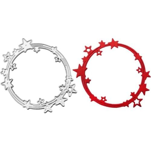 Star Circle Metal Cutting Dies Stencil Scrapbooking DIY Album Stamp Paper Card Embossing Decor Craft New Dies for 2020
