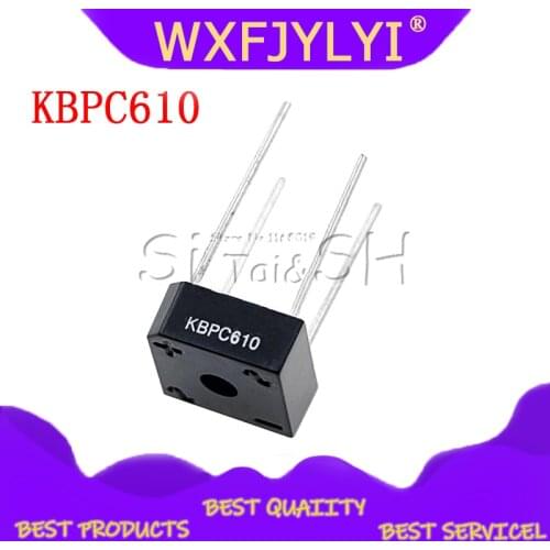 5PCS KBPC610 BR610 DIODE BRIDGE 1000V 6A BR-6 bridge rectifier new and original IC