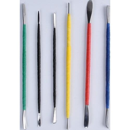 6Pcs Stainless Steel Clay Sculpture Engrave Tools for Modeling Carving Crafts Ceramic Soft Clay Sculpting Tools