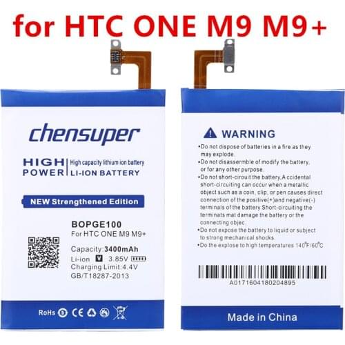 Chensuper 3400mAh BOPGE100 B0PGE100 Battery for HTC ONE M9 M9+ M9W One M9 Plus M9pt Hima Ultra 0PJA10 0PJA13 Battery