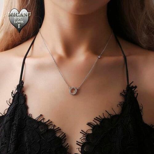 Kolye long crystal set chain choker dainty aesthetic sevgili fashion necklaces for women sale wholesale acessórios feminino takı