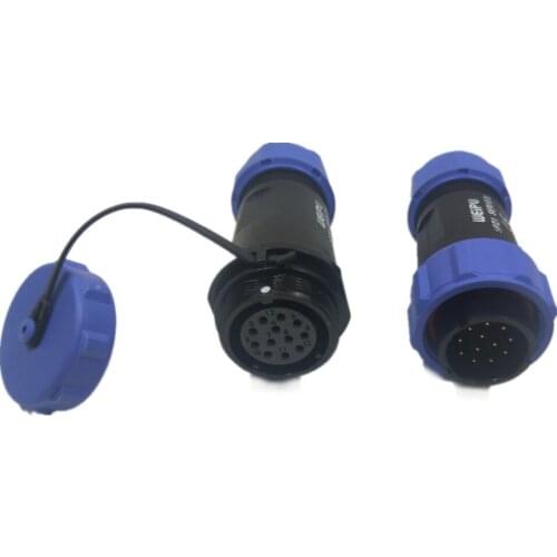 SP21, IP68, Electrical Nylon Aviation Automotive Waterproof Connector , 12 pin waterproof plug and socket cable connector