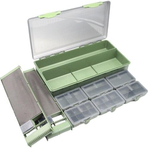 Carp Coarse Sea Fishing Tackle Box Bit Complete Boxes System Ideal for Hooks Swivels Beads Spinners Fishing Tackle Kit