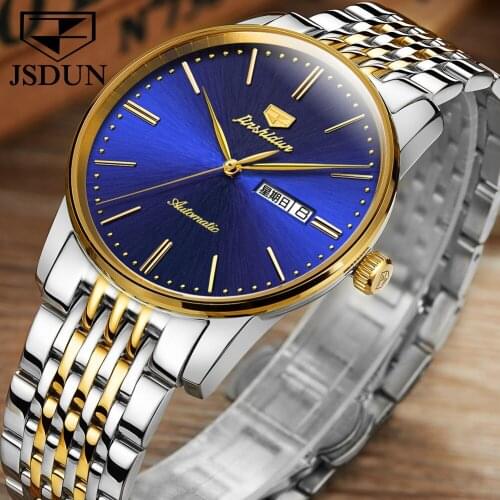 JSDUN Mens Watch Top Brand Luxury Mechanical Watch Fashion Casual Business Watch Waterproof Mens Watch Relogio Masculino 8767